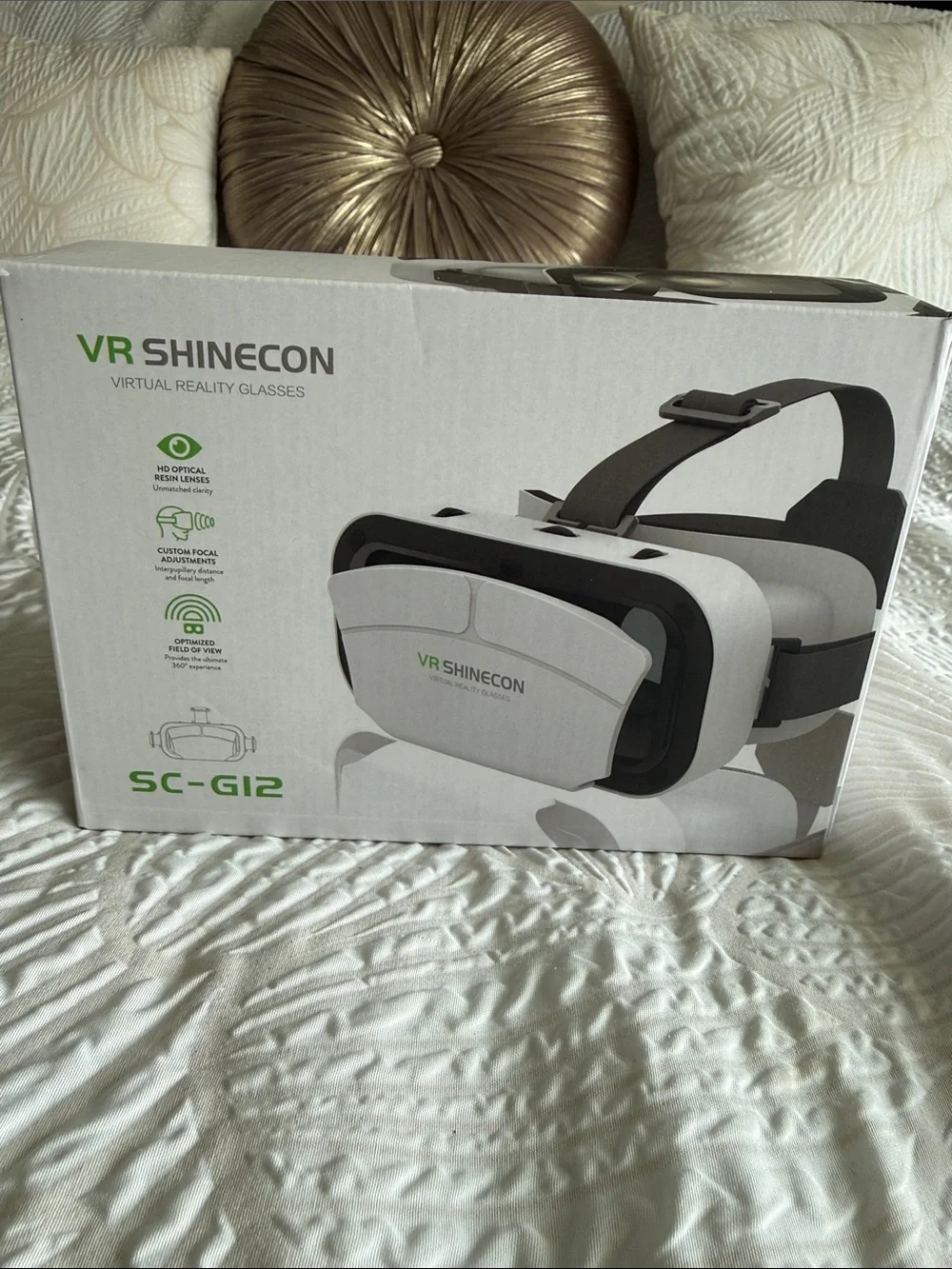 SC-G12 White VR Headset - Immersive Virtual Reality Glasses